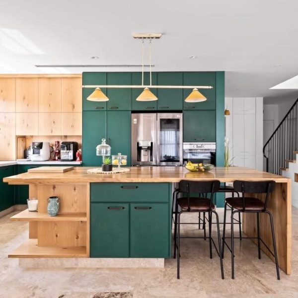 Green and Wood kitchen